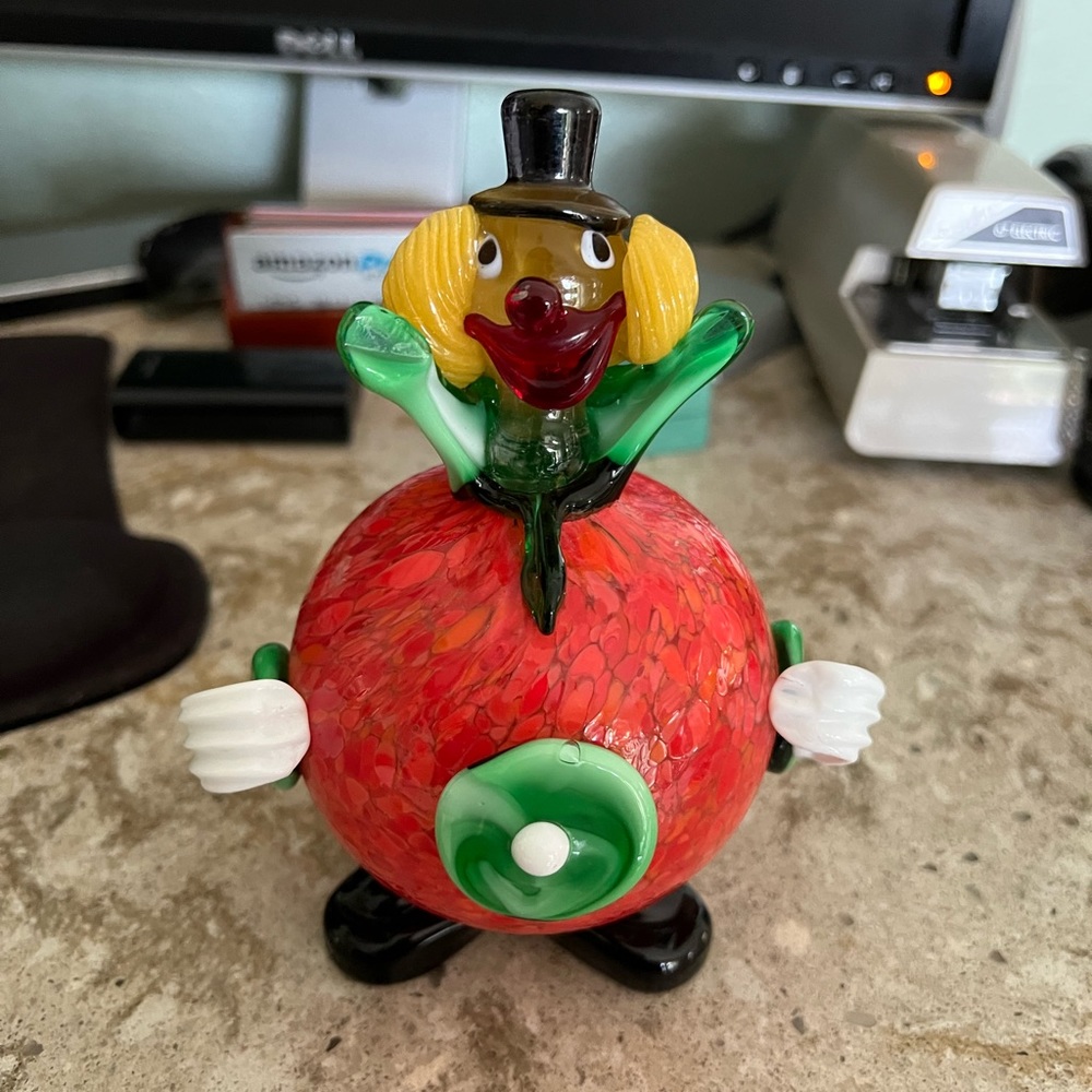 Murano Glass Clown Figurine